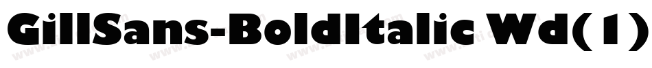 GillSans-BoldItalic Wd(1)字体转换